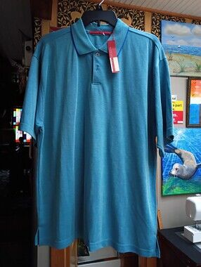Michael Brandon Men's Polo Shirt in Teal Blue